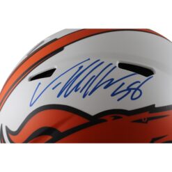 Von Miller Autographed Denver Broncos Authentic Lunar Helmet Beckett WIT 54729