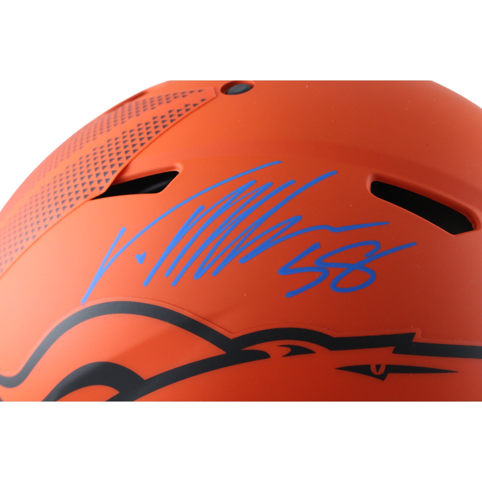 Von Miller Autographed Denver Broncos Authentic Rave Helmet Beckett WIT 54742