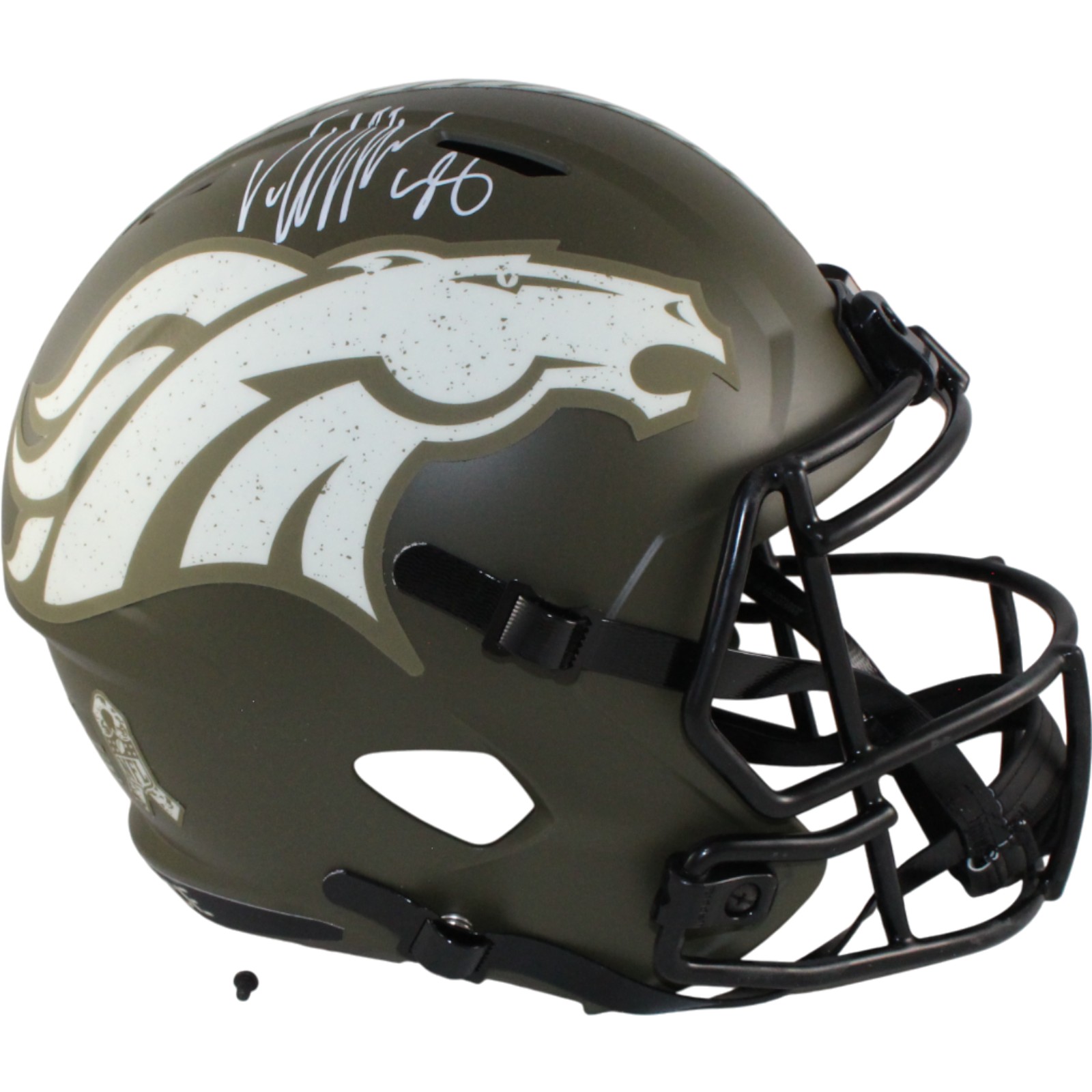 Von Miller Autographed Denver Broncos F/S 22 STS Helmet Beckett Witness 54722