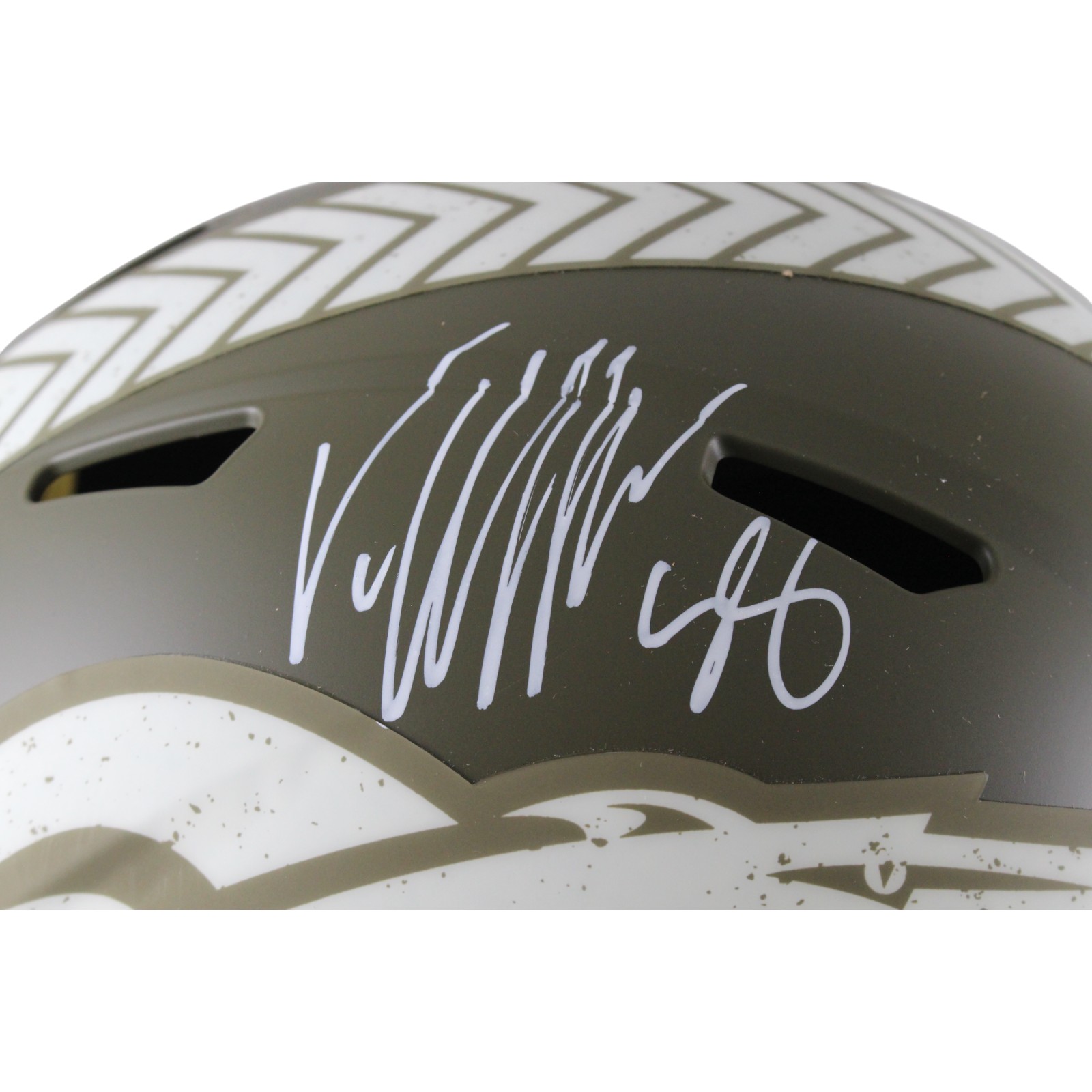 Von Miller Autographed Denver Broncos F/S 22 STS Helmet Beckett Witness 54722