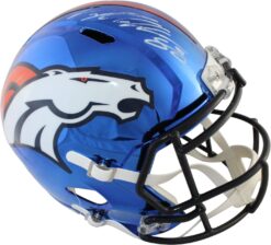 Von Miller Autographed/Signed Denver Broncos F/S Chrome Helmet JSA 59358