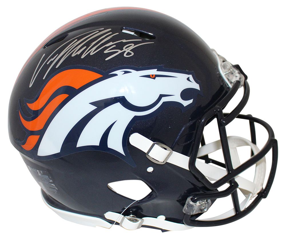 Von Miller Autographed/Signed Denver Broncos Authentic Speed Helmet JSA