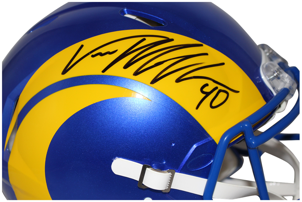 Von Miller Signed Los Angeles Rams Authentic 2020 Speed Helmet BAS