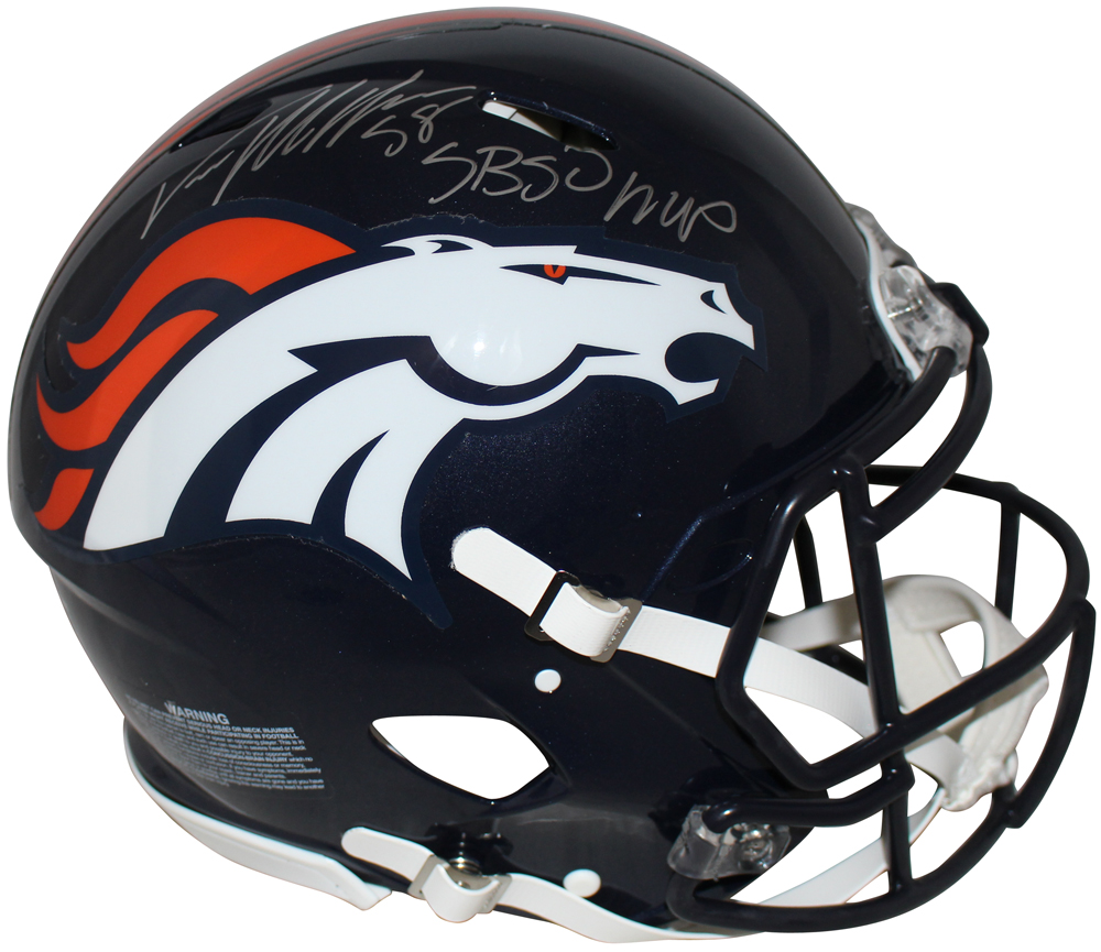 Von Miller Signed Denver Broncos Authentic Speed Helmet SB MVP BAS