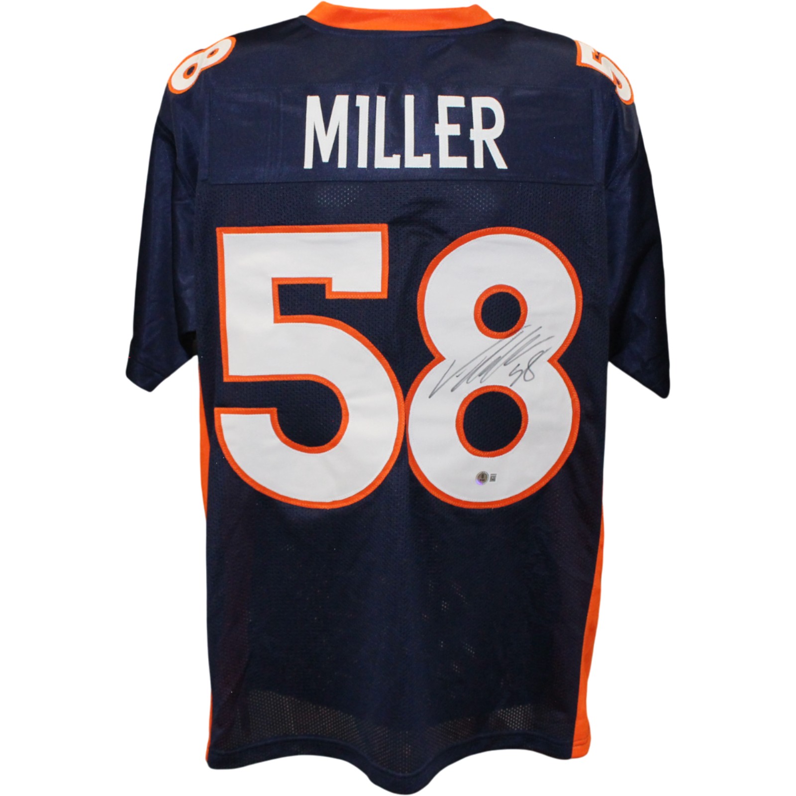 Von Miller Autographed Pro Style Size XL Blue Jersey Beckett Witness 54738