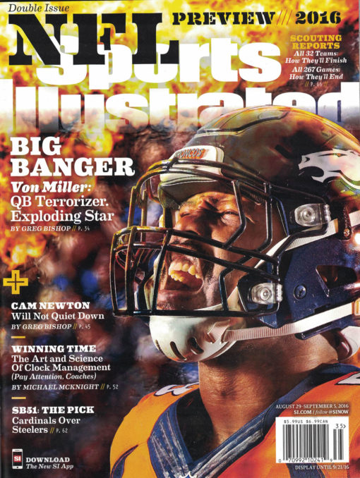Von Miller Denver Broncos 2016 Sports Illustrated Regional Mag No Label 26718