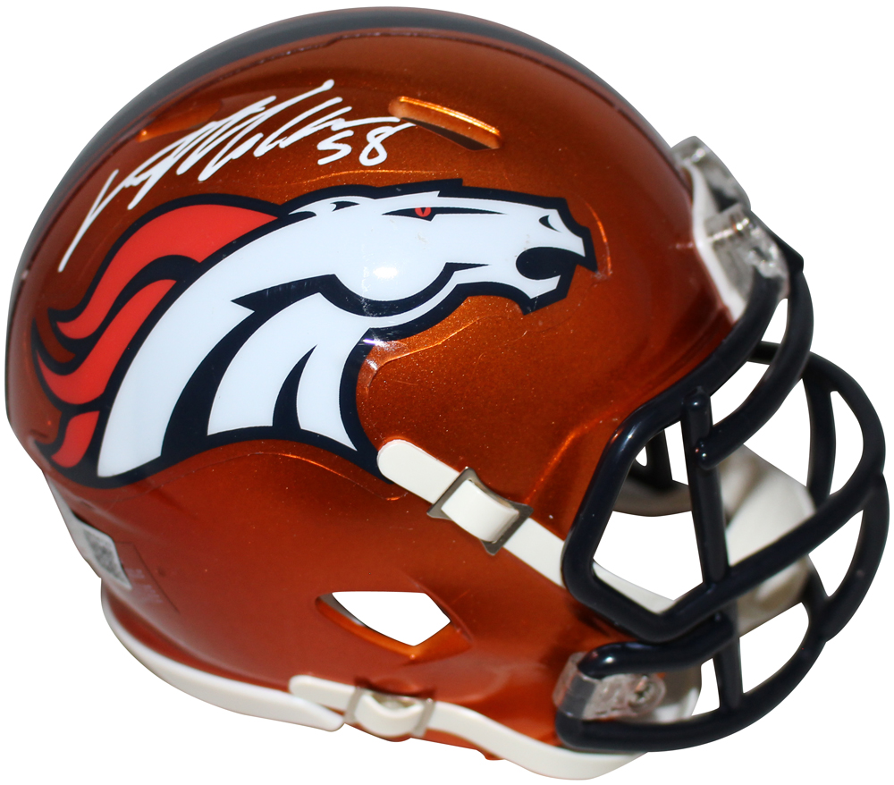 Von Miller Autographed/Signed Denver Broncos Flash Mini Helmet BAS
