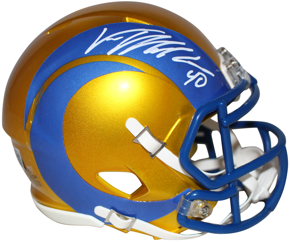Von Miller Autographed/Signed Los Angeles Rams Flash Mini Helmet BAS