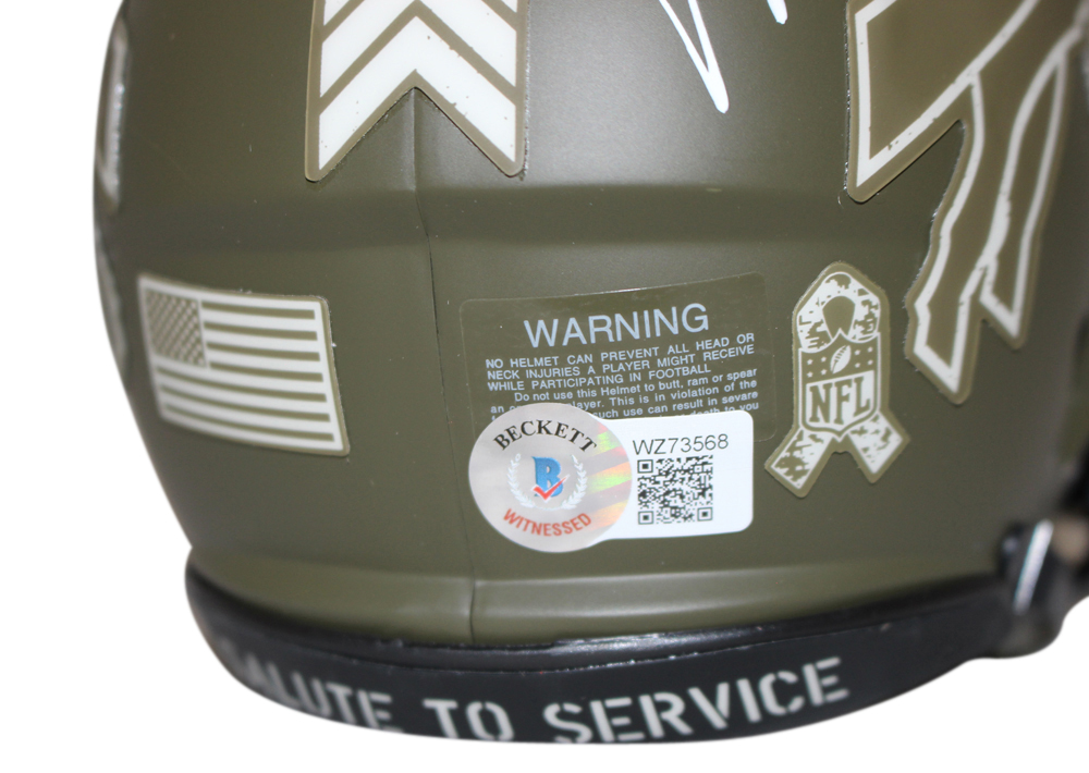 Von Miller Autographed Buffalo Bills Salute To Service Mini Helmet
