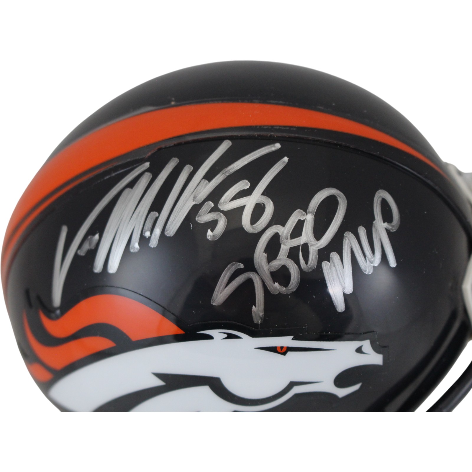 Von Miller Autographed Denver Broncos VSR4 Mini Helmet SB MVP Beckett WIT 54721