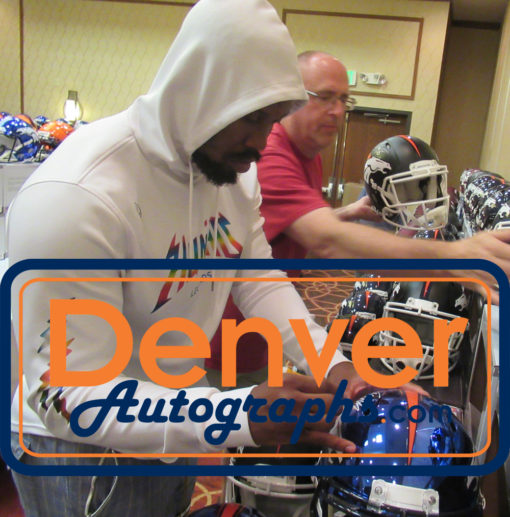 Von Miller Autographed/Signed Denver Broncos Authentic Chrome Helmet JSA 24309