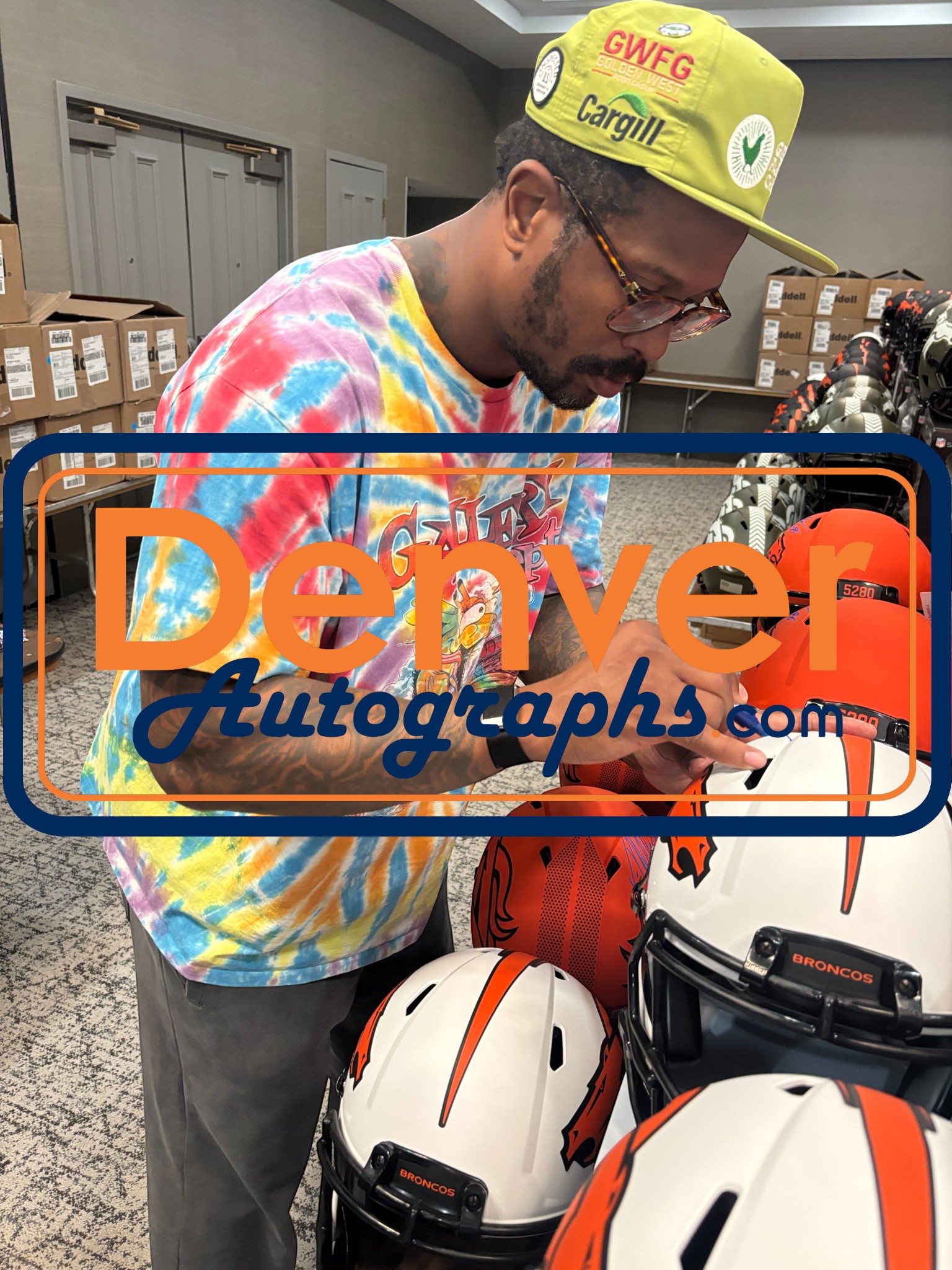 Von Miller Autographed Denver Broncos Authentic Lunar Helmet Beckett WIT 54729 7 Von Miller Autographed Denver Broncos Authentic Lunar Helmet Beckett WIT 54729