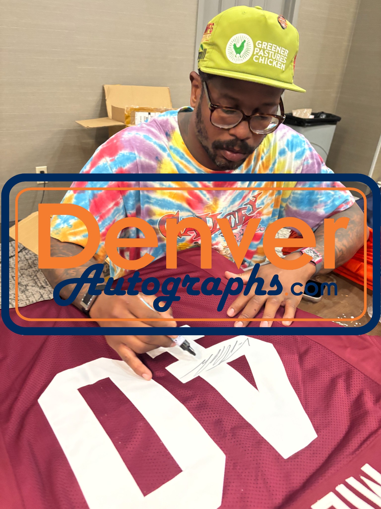 Von Miller Autographed/Signed College Style Red Jersey Beckett Witness 54741 5 Von Miller Autographed/Signed College Style Red Jersey Beckett Witness 54741