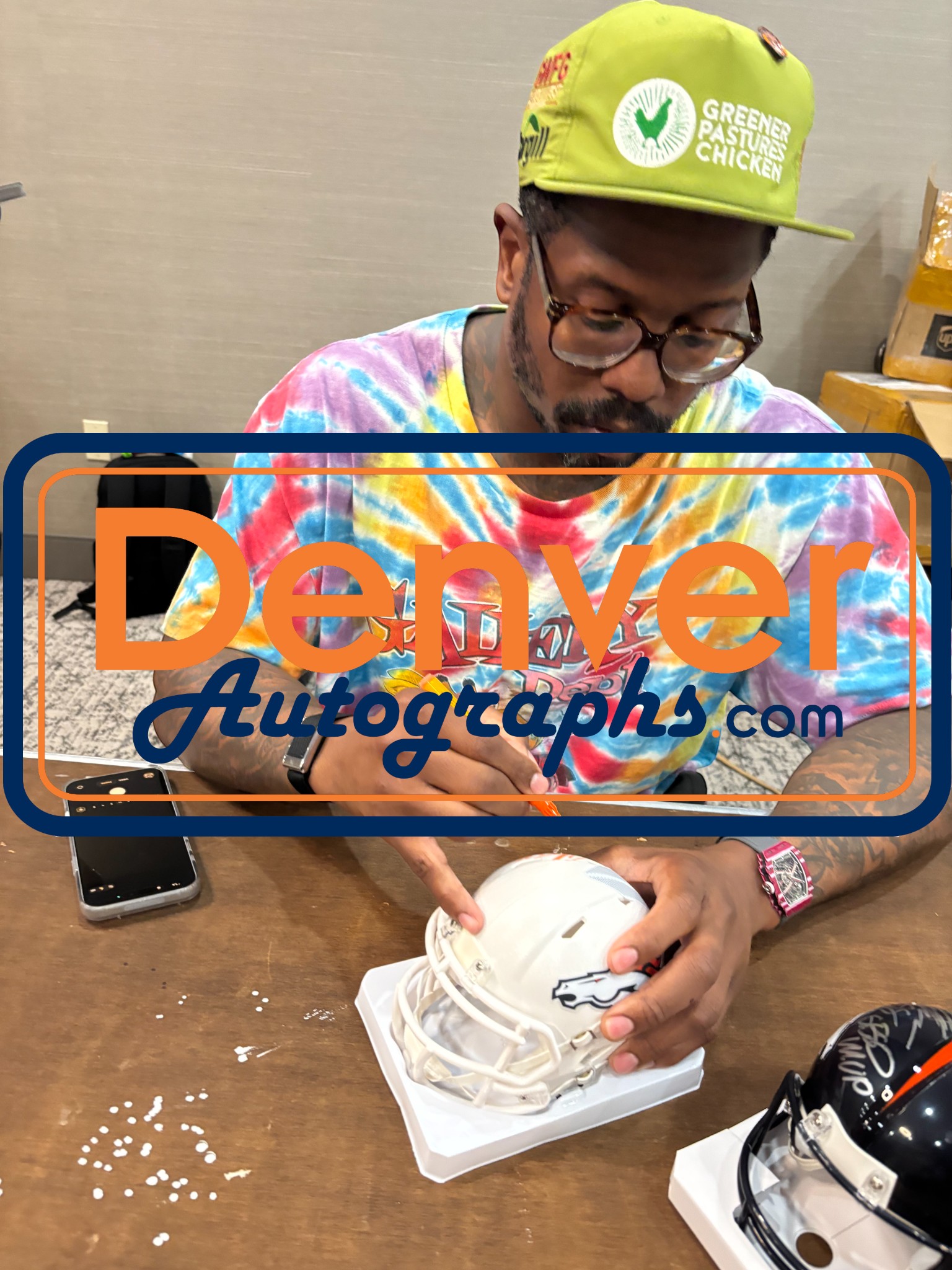 Von Miller Autographed Denver Broncos 24 Alt Mini Helmet Beckett Witness 54685 6 Von Miller Autographed Denver Broncos 24 Alt Mini Helmet Beckett Witness 54685