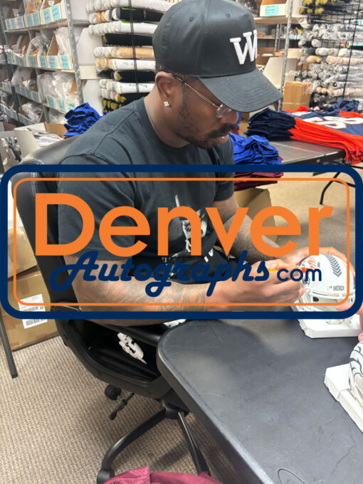 Von Miller Autographed/Signed Denver Broncos 24 Salute Mini Helmet Beckett 48702