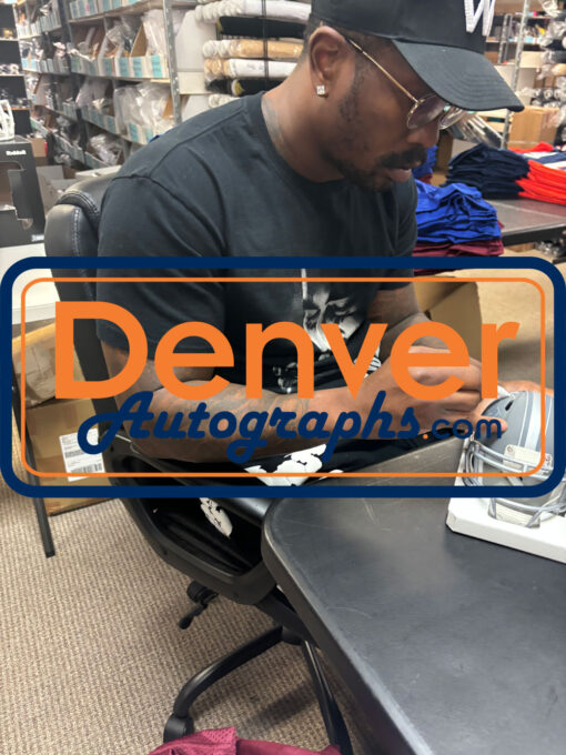 Von Miller Autographed/Signed Denver Broncos Slate Mini Helmet Beckett 48698