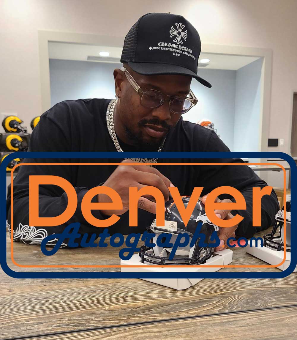 Von Miller Autographed Denver Broncos VSR4 Mini Helmet SB MVP BAS