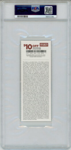 Von Miller Signed 9/12/2011 Ticket w/NFL Debut Grade 10 PSA 10 Slab