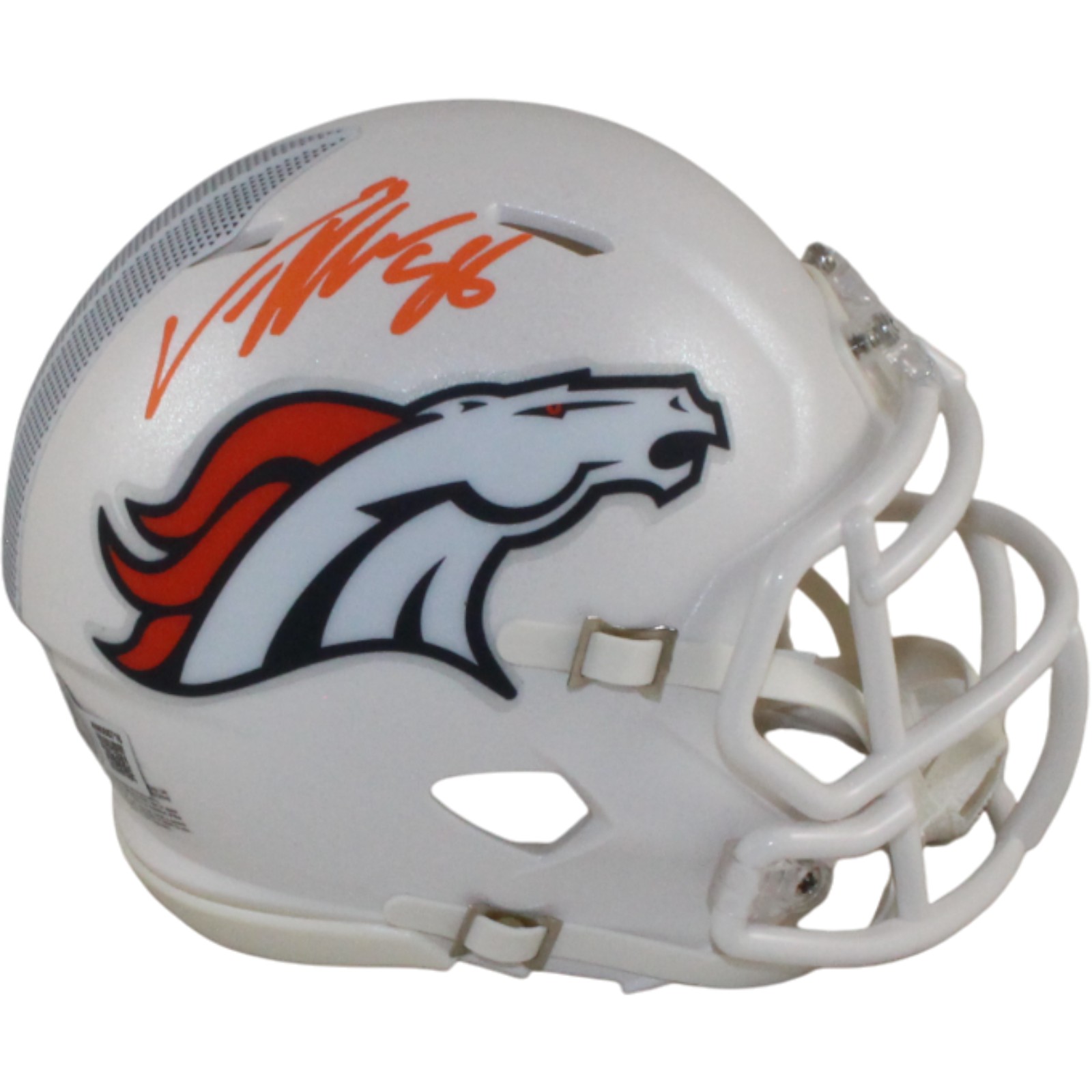 Von Miller Autographed Denver Broncos 24 Alt Mini Helmet Beckett Witness 54685
