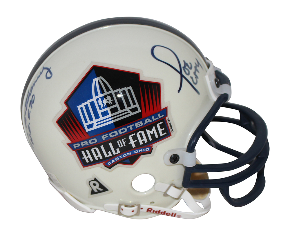 Million Dollar Backfield Signed Hall Of Fame Replica Mini Helmet 4 Sigs BAS
