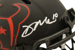 David Mills Autographed Houston Texans Eclipse Mini Helmet Beckett