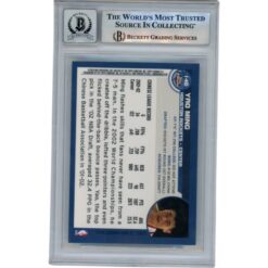 Yao Ming Signed Houston Rockets 2002 Topps Chrome #146 Card 10 Beckett 48687