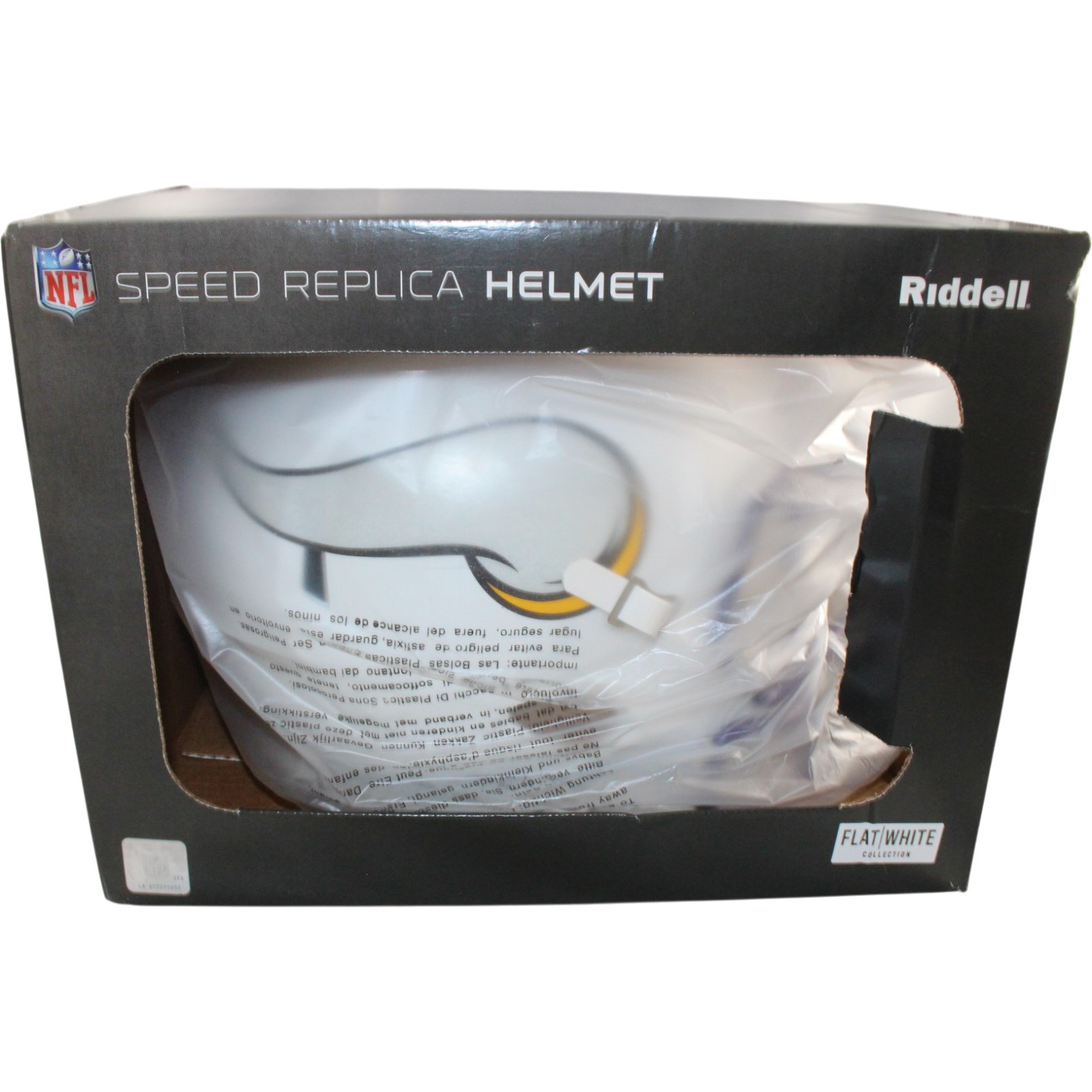 Minnesota Vikings Full Size Replica Flt Wht Helmet Riddell New In Box 25827 6 Minnesota Vikings Full Size Replica Flt Wht Helmet Riddell New In Box 25827