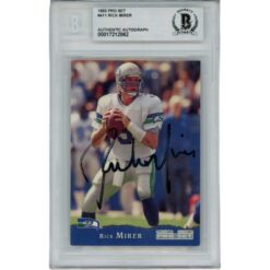 Rick Mirer Signed Seattle Seahawks 93 Pro Set Trading Card Slab Beckett 56131