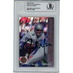 Rick Mirer Signed Seattle Seahawks 93 Pro Set QB Trading Card Slab Beckett 56132