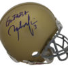 Rick Mirer Autographed Notre Dame Fighting Irish Mini Helmet Go Irish JSA 24777