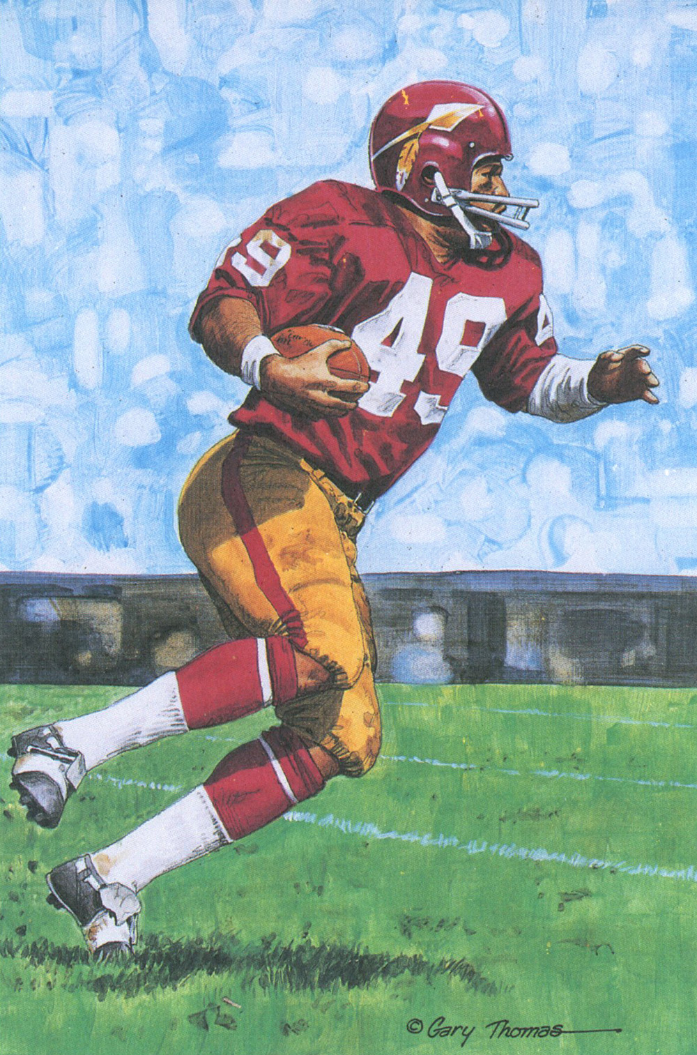 Bobby Mitchell 1989 Series One Goal Line Art Card Washington Redskins