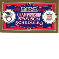 Major League Baseball ALCS NLCS 2002 Championship Schedule Bookelt 58032