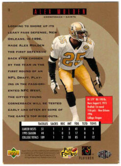 Alex Molden Autographed 1995 Upper Deck SP #10 Trading Card 46244