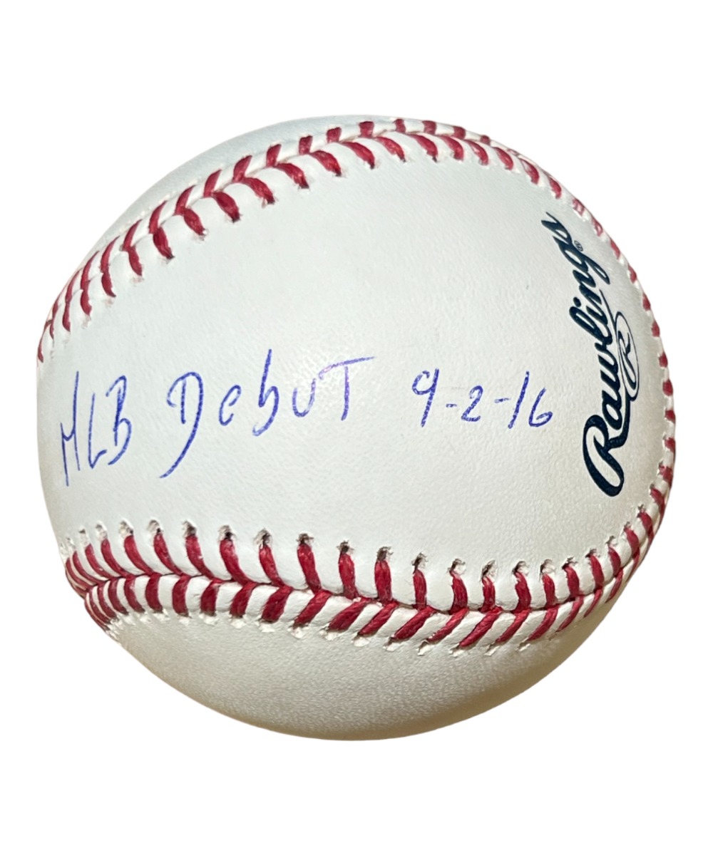 Yoan Moncada Autographed ROMLB Baseball White Sox MLB Debut MLB