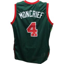 Sidney Moncrief Autographed/Signed Pro Style Green Jersey Beckett