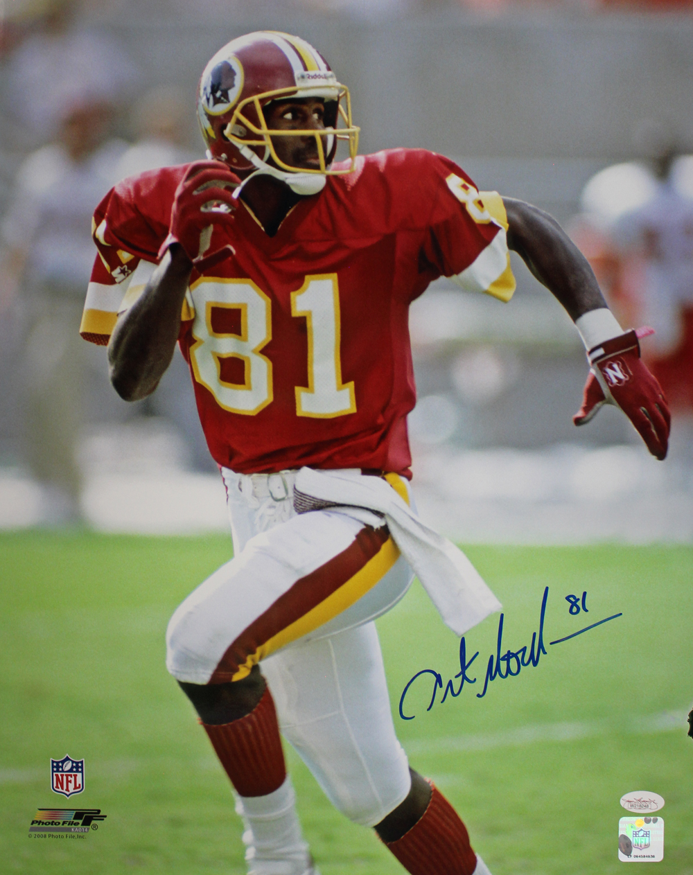 Art Monk Autographed/Signed Washington Redskins 16×20 Photo JSA