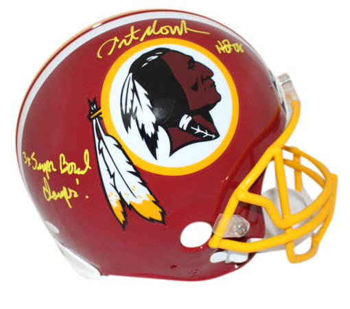 Art Monk Autographed Washington Redskins Authentic Helmet 2 Insc JSA 25562