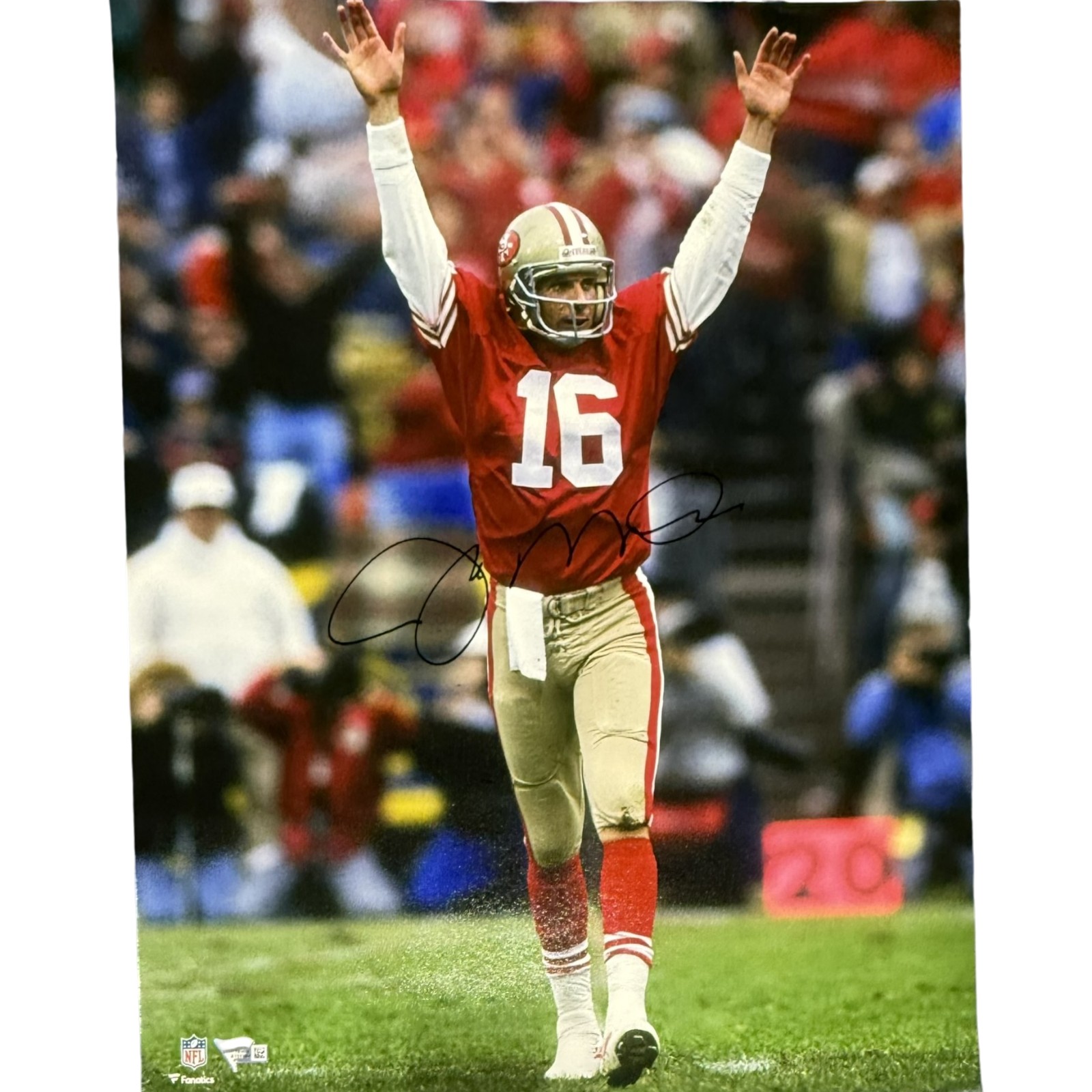 Joe Montana Autographed/Signed San Francisco 49ers 16x20 Photo Fanatics 54398 1 Joe Montana Autographed/Signed San Francisco 49ers 16x20 Photo Fanatics 54398