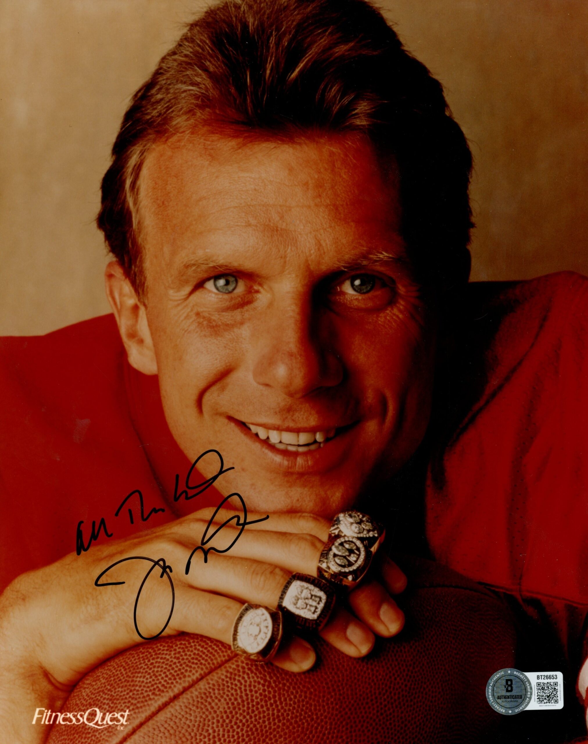 Joe Montana Autographed San Francisco 49ers 8x10 Photo Beckett 56630