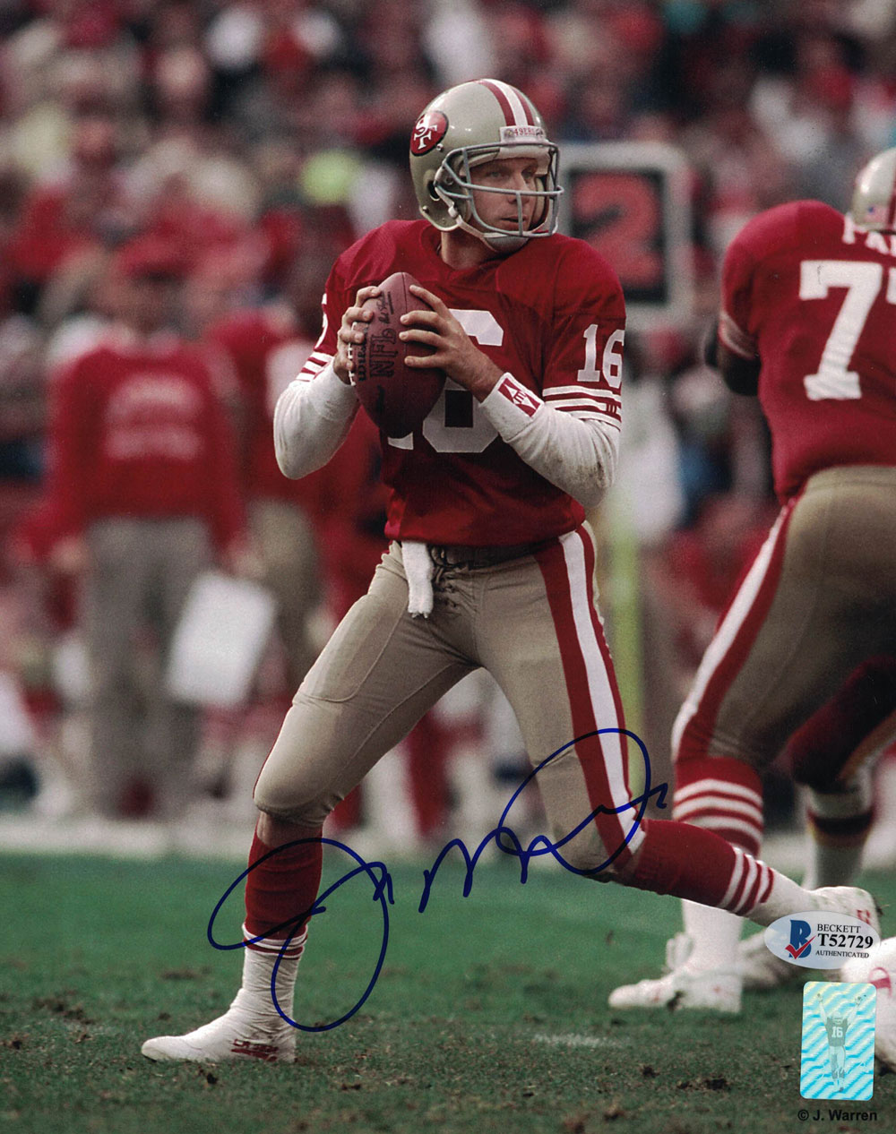 Joe Montana Autographed/Signed San Francisco 49ers 8x10 Photo BAS 26892