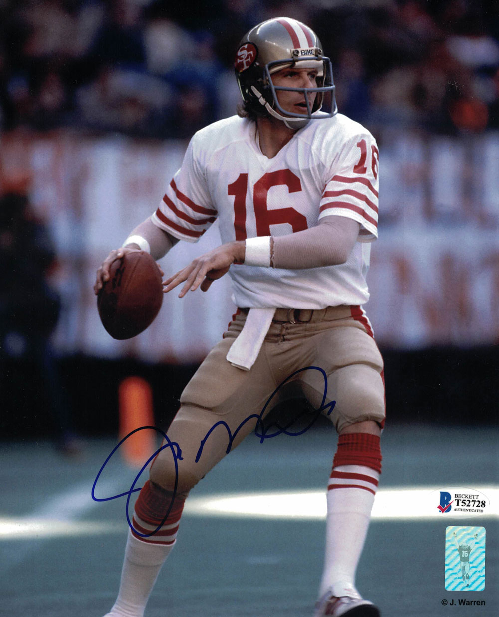 Joe Montana Autographed/Signed San Francisco 49ers 8x10 Photo BAS 26893