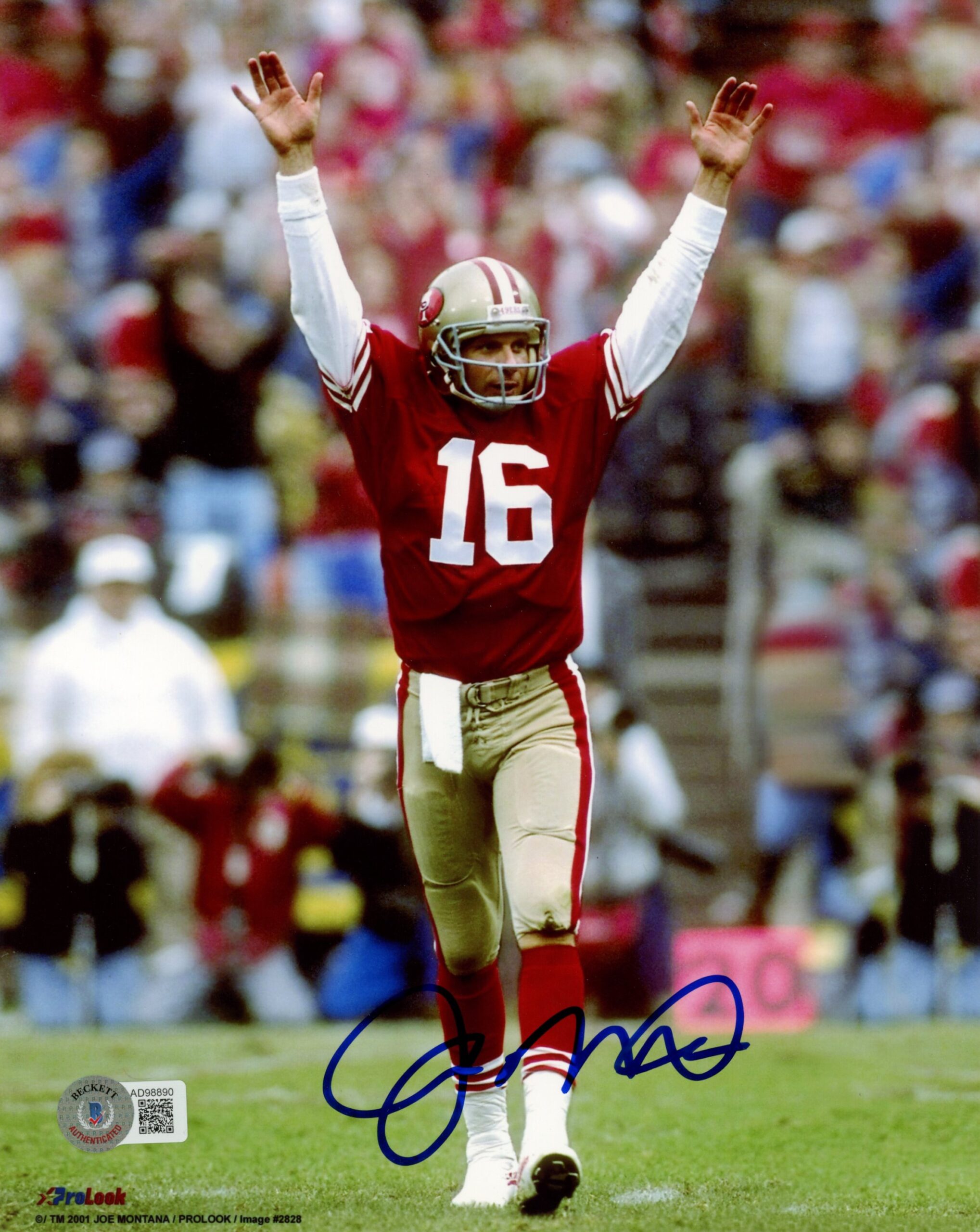 Joe Montana Autographed San Francisco 49ers 8x10 Photo Beckett 46433