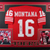 Joe Montana Autographed San Francisco 49ers Framed Red XL Jersey JSA 10829
