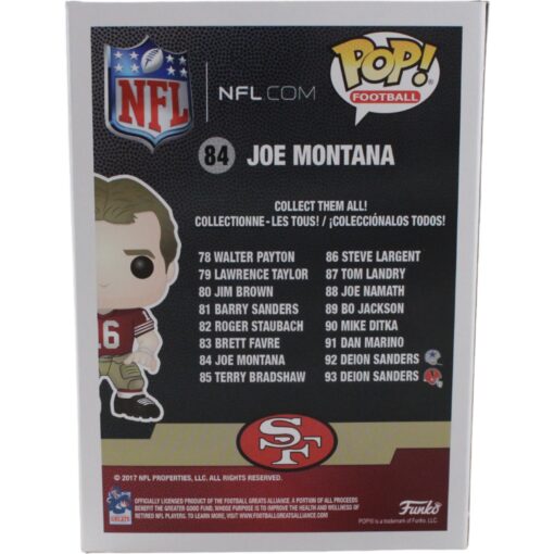 Joe Montana Signed San Francisco 49ers Funko Pop! #84 w/Hard Protector FAN