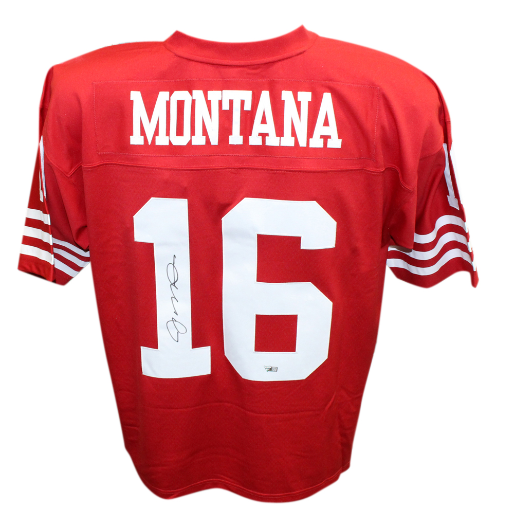 Joe Montana Signed San Francisco 49ers M&N Red Jersey Beckett