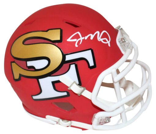 Joe Montana Autographed San Francisco 49ers amp Mini Helmet JSA