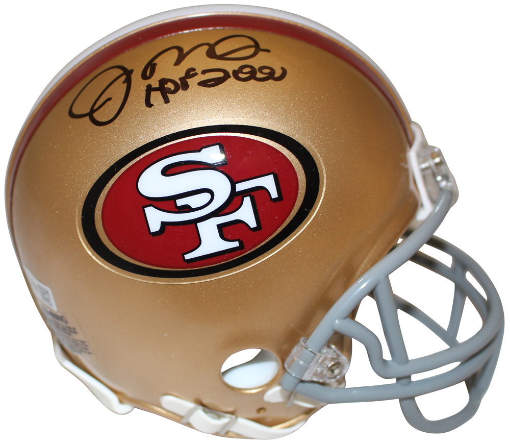 Joe Montana Autographed San Francisco 49ers Mini Helmet HOF FAN