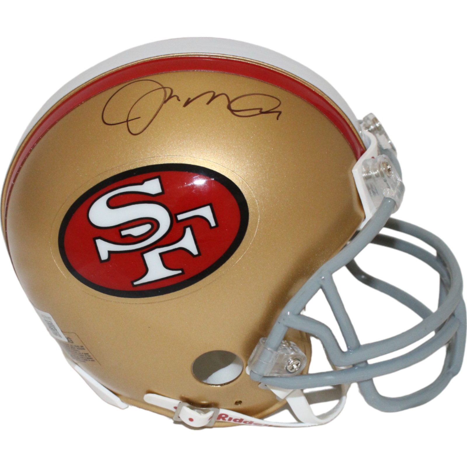 Joe Montana Autographed San Francisco 49ers VSR4 TB Mini Helmet BAS 44131