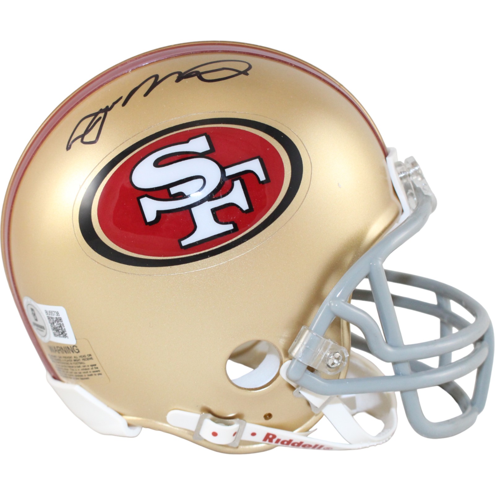 Joe Montana Autographed San Francisco 49ers VSR4 Mini Helmet Beckett 53161 1 Joe Montana Autographed San Francisco 49ers VSR4 Mini Helmet Beckett 53161