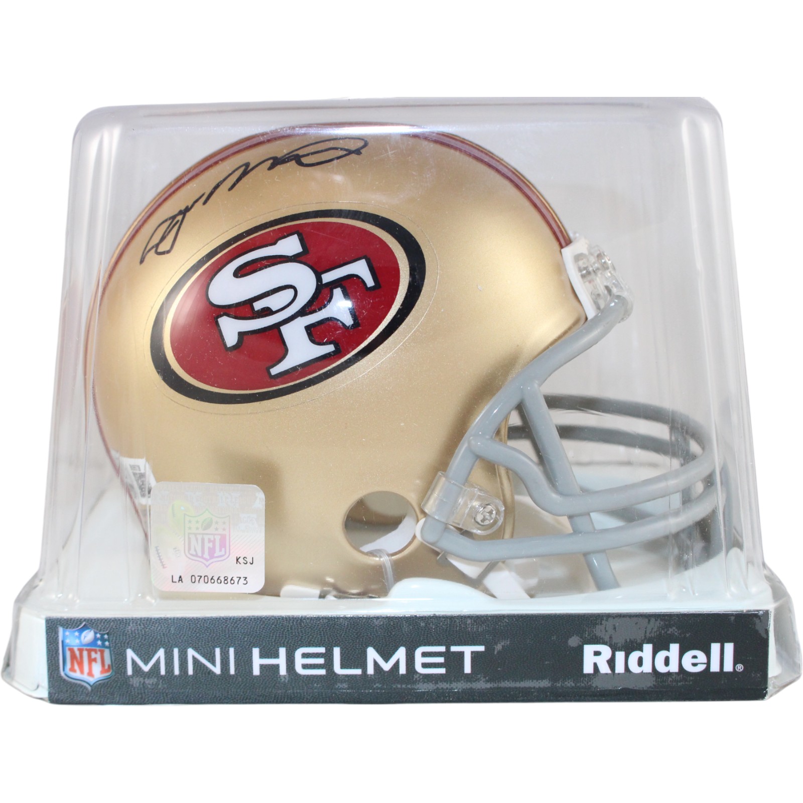 Joe Montana Autographed San Francisco 49ers VSR4 Mini Helmet Beckett 53161 5 Joe Montana Autographed San Francisco 49ers VSR4 Mini Helmet Beckett 53161